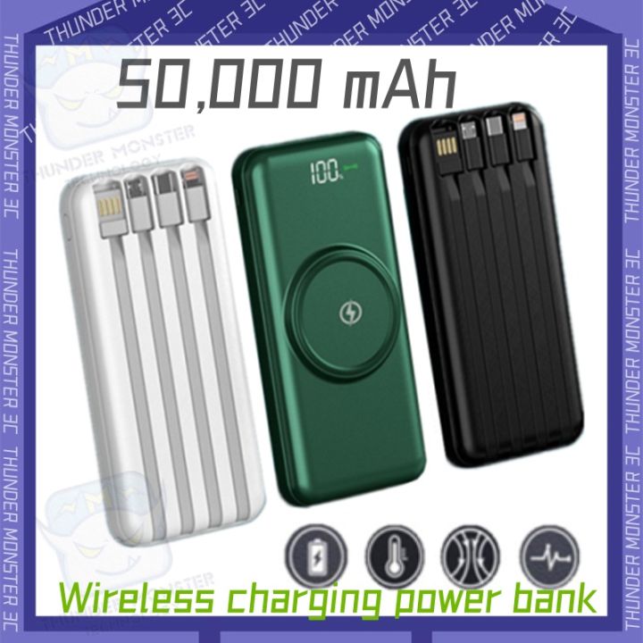 Wireless Charger Power bank 50000mAh LED Display Powerbank With 4