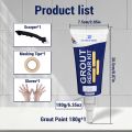 Grout Repair Kit, 6.35Oz Tile Grout Filler, Fast Drying Tile Grout Sealer for Bathroom Shower Kitchen Floor Tile, Replace Grout Pen Restore Tile Joints Line, Gaps (Gray, 180g). 