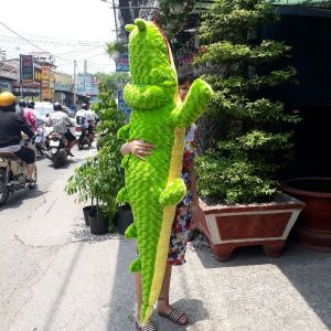 Gấu Bông Cá Sấu Khổng Lồ Siêu Mềm 155cm | Ôm Ngủ Cực Đã Nhìn Là Muốn “Bế Về Nuôi” 🐊💚