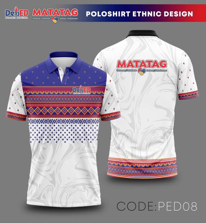 DEPED MATATAG POLO SHIRT ETHNIC DESIGN FULL SUBLIMATION POLO-Shirt FOR ...