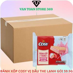 Bánh xôp COSY kem vị dâu the lạnh gói 59.5g