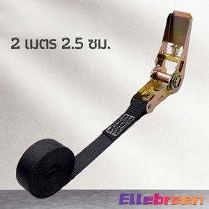 Cargo Lashing Belt Cam Buckle Straps Tie Down Straps with Ratchet Adjustment Black 2.5cm Wide