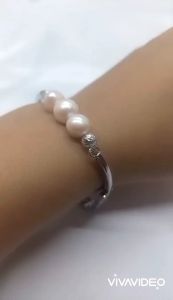G57 GELANG MUTIARA AIR TAWAR LOMBOK GELANG RHODIUM SILVER GELANG MUTIARA ASLI GELANG PESTA GELANG CEWEK GELANG UNIK