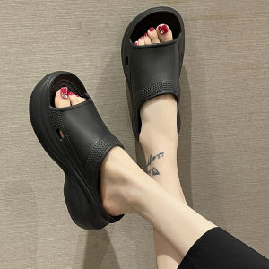 [Free Shipping] WomenS Thick-Soled Slippers EVA Soft-Soled Trendy Slip-Ons Outdoor High-Heeled Sandals WomenS Sandals