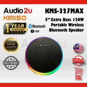 KIMISO KMS-327 MAX EXTRA BASS 120W PORTABLE KARAOKE WIRELESS BLUETOOTH SPEAKER