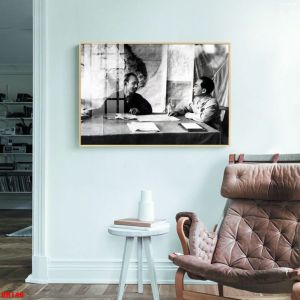 Tranh Laminate Tráng Gương - Tranh Treo Tường Bác Hồ Màu Trắng Đen