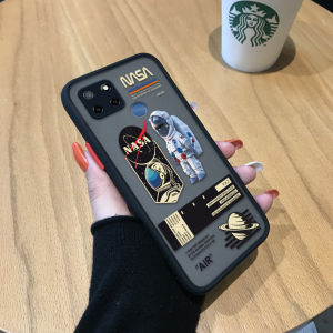 UCUC เคสโทรศัพท์เคสสำหรับ Realme Narzo 20กรณี Realme Realmi C12เคสมือถือ เคสโทรศัพท์ เคสชายสร้างสรรค์ NASA มีน้ำค้างแข็งโปร่งใสเคสใส่โทรศัพท์คลุมทั้งหมดกล้องป้องกันกรณี