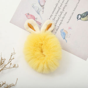 Murah Banget - Ikat Rambut Anak Kuncir Bulu Bunny / Scrunchie Bulu Kelinci Ikat Rambut Cepol Kekinian Gaya Korea / Aksesoris Rambut Anak
