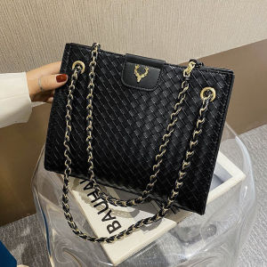 Shoulder Bag GD22889 Tas Bahu Wanita Elegant Motif Anyam Rusa Import