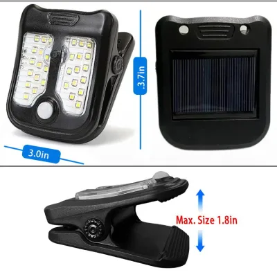 Portable Solar light outdoor Clip Motion Sensor Lights 3Modes IP65 Waterproof Wireless Security Light for Fence Deck Garage Patio太阳能灯户外灯