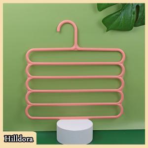 [Hilldora] Clothes Hangers Trousers Hangers Holders Closet Storage Organizers 5 Layers Pants Towel Scarfs Racks Storage Organization