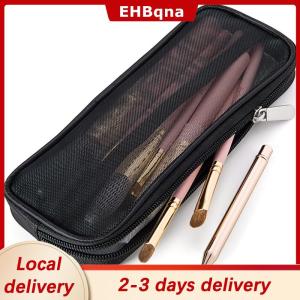 [COD]  HOT SALE Ship within 24 hours Makeup Brush Travel Case Cosmetic Toiletry Bag Organizer for Men Women Beauty Tools Mesh Dopp Kit Pouch Wash Storage Accessories