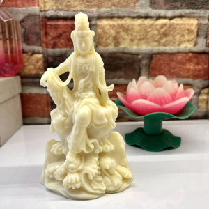 Tượng Phật Quan Thế Âm Bồ Tát dành cho xe ô tô phòng khách bàn thờ nhỏ cao 14cm - T0454