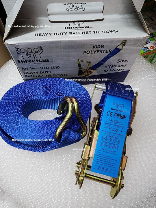 Heavy Duty Ratchet Tie Down Straps Cargo Lashing Belt 5ton 2 X 10