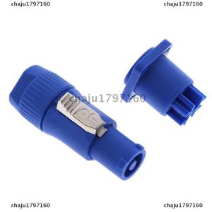 chaju1797160 2Pcs set PowerCON Audio 3P Type A NAC3FCA+NAC3MPA-1 Chassis Plug Panel Connector