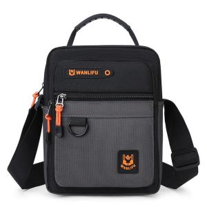 Mens Crossbody Bag Multi-Pocket Oxford Fabric Waterproof Sling Bag Compact Casual Daypack Lightweight Shoulder Bags