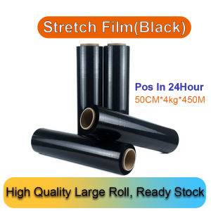 Wrapping film black stretch film for express delivery logistics packaging film packaging blackout film brushed PE industrial cling film