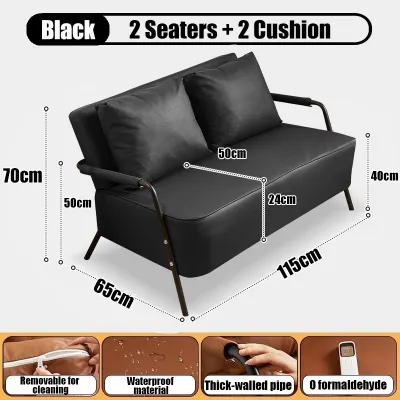 sofa for 2 seater Sofa Technical Fabric Sofa Bed Orange/White/Black Sofa Chair With High Resilience Sponge