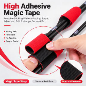 Thick Fishing Rod Tie Strap Fishing Rod Protector Rod Sleeve Durable Rod Binding Belt Storage Travel Lure Rod Protection