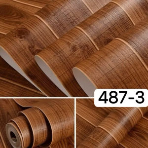 3D Wood Grain Wallpaper Self Adhesive Waterproof 10m x 45cm Wall Decor