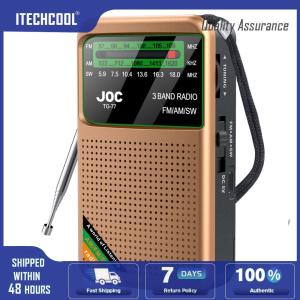 【Original】Battery Operated Radio FM AM SW Radio Type-C Rechargeable Transistor Radio with HD Display Screen Radio Player for Elder2024