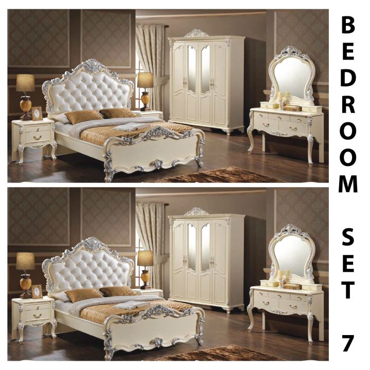 MODERN BEDROOM SET /4DOORSWARDROBE / BEDFRAME/ DRESSING TABLE /SIDE ...