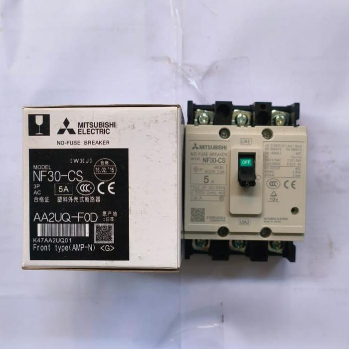 MCCB 3P MITSUBISHI NF30-CS 5A/10A/15A/20A/30A NO FUSE BREAKER NFB NF30 ...