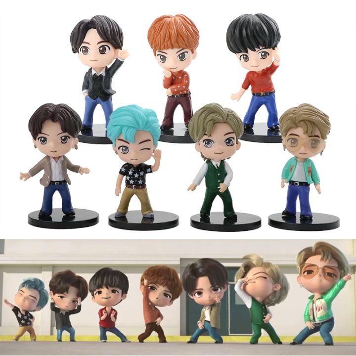 BTS Tiny Tan フィギュア high quality】7Pcs/Set BTS TinyTAN Figure