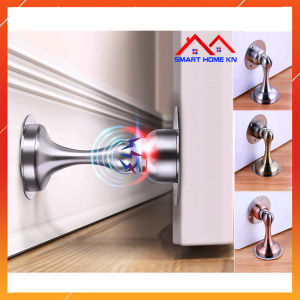 Chặn cửa nam châm hút chống va đập thông minh dán sàn giữ cửa gỗ nặng chống gió lùa - Kèm miếng dán 3M và Vít