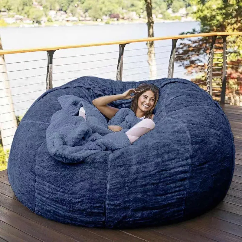 Xxl faux fur online bean bag