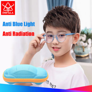 IMPALA FL1838Q Kính Chống Ánh Sáng Xanh Thời Trang Trẻ Em Cho Bé Trai Và Bé Gái Kính Mắt Chống Mệt Mỏi Khối Ánh Sáng Xanh UV400 Bảo Vệ Thị Lực Trẻ Em Với Hộp Kính Dễ Thương
