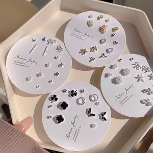 7 Pairs Exquisite Small Earrings Set One Week Fashion Ear Jewelry Simple Accessories Gifts