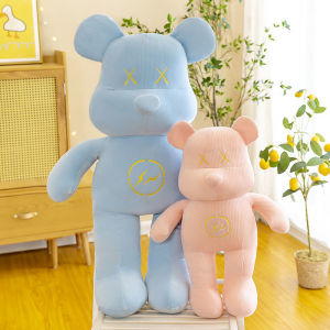 55-120cm Cute Violent Bear Plush Toy Tiedye Teddy Bear Doll Sleep Pillow Birthday Gift for Kid Girls Teddy Bear Boneka Besar Murah