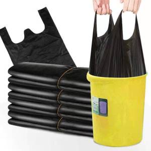 Perfect Life 50 Pcs 32*52cm Disposable Garbage Bags Black Thickened Portable