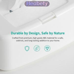 Heabety Mô ướt hộp lưu trữ 1PC khăn lau Dispenser chủ xách tay container công suất lớn cho nhà xe trường