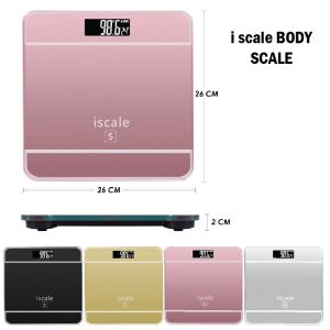 ✅100% Original AMZ Iscale Digital LCD Electronic Tempered Glass bathroom weighing Scale