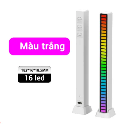 Thanh đèn Led RGB nháy theo nhạccảm biến âm thanh có chân đế trang trí bàn làm việc