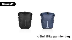 Rhinowalk Waterproof Bike Pannier Backpack 20L Trunk Bag Travel Cycling Bag Basket MTB Road Bicycle Rear Rack Tail Bag Accessory