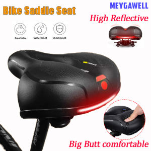 Bicycle Rear Seat Cushion Extra Wide Comfort Waterproof Saddle Dual Shock Absorbing for MTB Mountain Road Bike