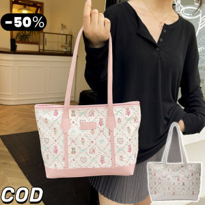 YOOXI กระเป๋า tote พิมพ์ใหม่ กระเป๋า armpit ความจุขนาดใหญ่ กระเป๋ามือนักเรียน minimalist กระเป๋าไหล่