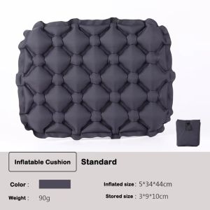 MINIFELE 262 Folding Inflatable Seat Cushion With Storage Bag Moisture and Water Resistant Air Sitting Pad Portable Lightweight Camping Chair Mat Camping