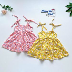 Váy Babydoll 2 Dây Bé Gái 4 Đến 28kg Chất Thô Hoa Mềm Mát [V001]