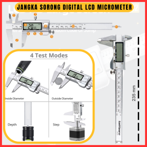 Jangka Sorong Digital LCD Micrometer Digital LCD Vernier Caliper Micrometer 15CM dengan 4 Mode Pengukuran - Taffware SH20 Silver