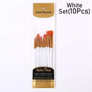 10pcs Brush Set Acrylic / Set Kuas Lukis Cat Akrilik Air Poster Murah Berkualitas  Melukis Cat Air Painting Brush