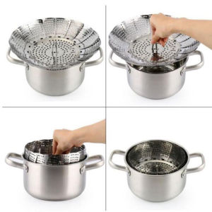 KUKUSAN SATINLESS FLEXIBLE STEAMER ALAT KUKUS SERBAGUNA UKURAN 15 - 25 CM