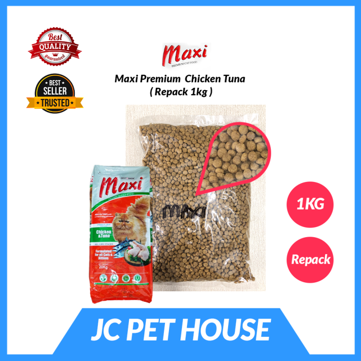 Maxi Premium Cat Food 1kg Repack Chicken Tuna Lazada