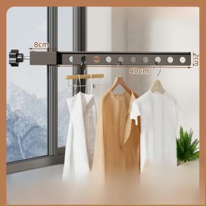 Clothesline Waterproof Drying Rack Small Window High-temperature Sandblasted Layer Free Adjustment