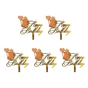 5 cái capybara bánh chúc mừng sinh nhật toppers cupcakes trang trí động vật hoạt hình trang trí tiệc sinh nhật cho trẻ em và người lớn