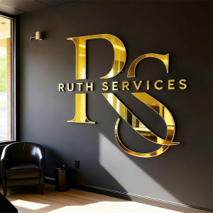 Acrylic Mirror Custom Business Logo Wall Sign Decoration 3D Laser Cut Company Beauty Salon Personalized Wall Sign Logo Large
