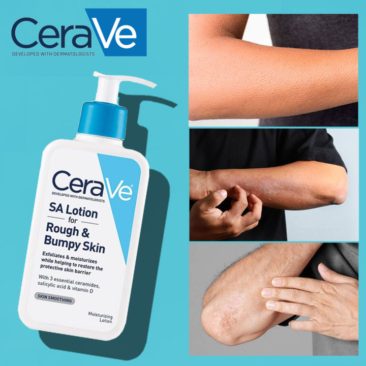 CeraVe SA Lotion Salicylic Acid Lotion 237ml SA Smoothing Cleanser ...